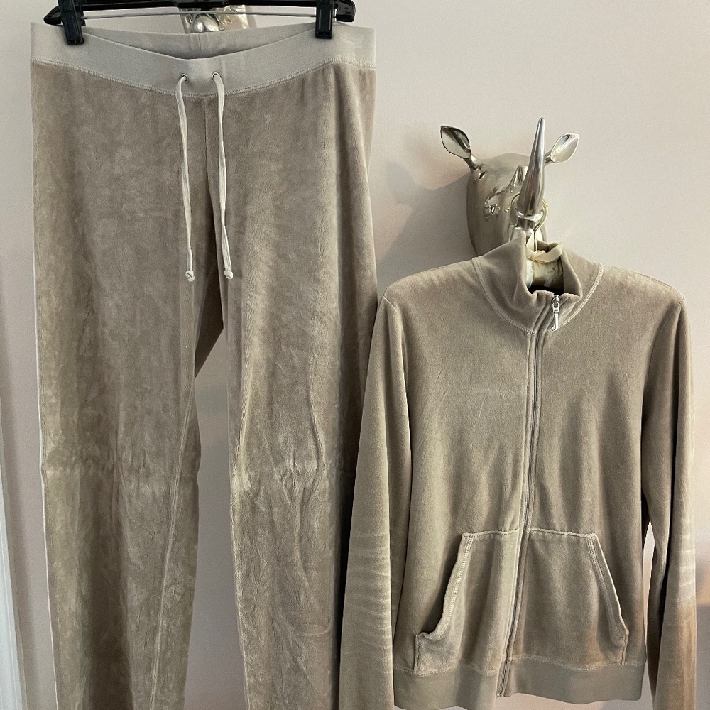 Juicy Couture Tan Velour Tracksuit